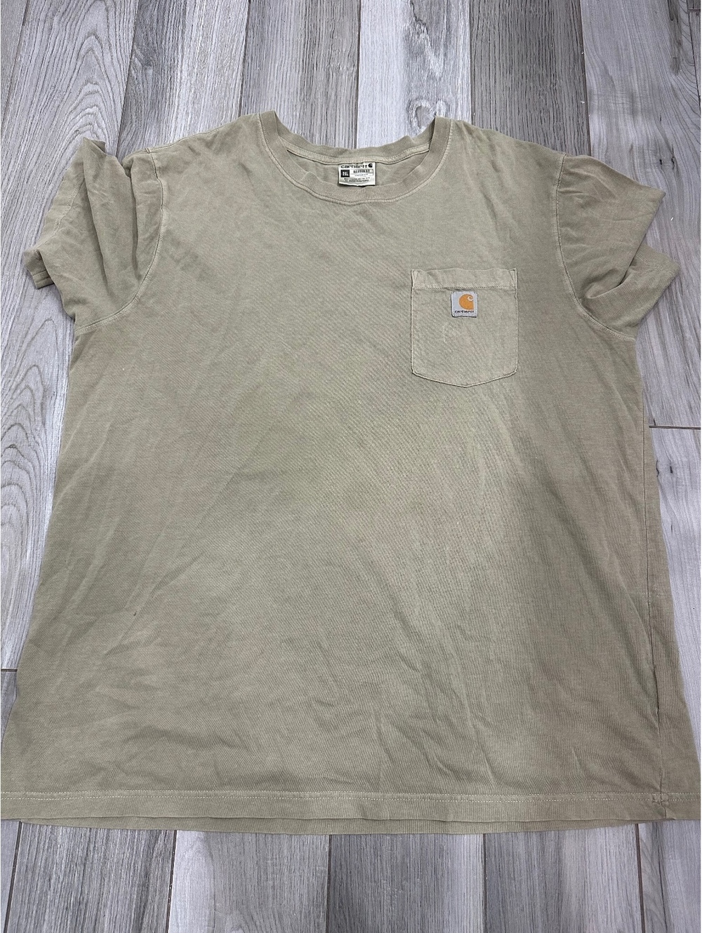 Carhartt tan relaxed fit pocket T shirt 2XL
